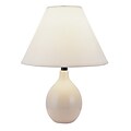 Ore International® 13 Ceramic Table Lamp, Off White