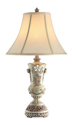 Ore International® 28 Vintage Rose Table Lamp, White