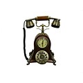 Ore International® Classic Telephone With Quartz Roman Numeral Clock, 13 1/2 x 8 x 9, Mahogany