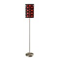 Ore International® 100W Modern Retro Floor Lamp, Black/Red
