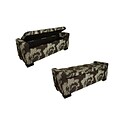 Ore International® Fabric/Metal/Wood Floral Storage Bench, Black