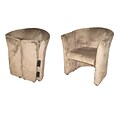 Ore International® Microfiber Fabric Folding Chair, Beige