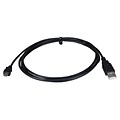 QVS USB2P 3-Meter Micro-USB Sync and 2.1 A Charger Cable For Smartphone and Tablet; Black