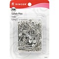 Singer Safety Pins; Assorted Sizes, 250/Pack