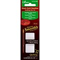 Clover Black Gold Quilting Needles, Size 12, 6/Pack