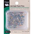 Dritz Color Ball Point Pins, Size 17, 240/Pack