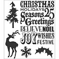 Stampers Anonymous Tim Holtz 7 x 8 1/2 Cling Stamp Set, Seasons Silhouettes