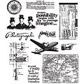Stampers Anonymous Tim Holtz 7 x 8 1/2 Large Cling Stamp Set, Warehouse District