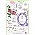 Justrite® Stampers 6 x 8 Clear Stamp Set, With Sympathy