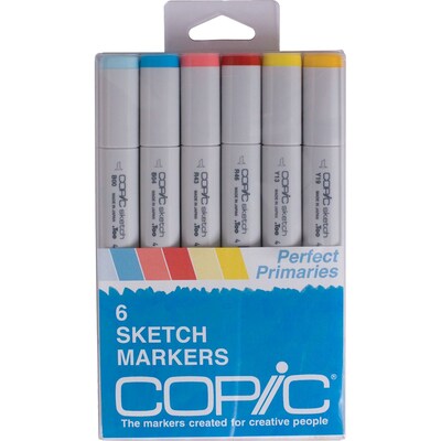 Copic® Marker 6 Piece Perfect Primaries Sketch Markers Set