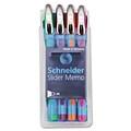 Stride Slider Memo XB ViscoGlide 1.0 mm Ballpoint Pen, Assorted, 4/Pack