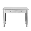 SEI 28 1/2 x 39 1/2 x 17 3/4 Mirage Mirrored 2 Drawer Console Table, Silver