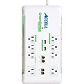 Accell® GreenGenius® White 8-Outlet 2160 Joule Smart Surge Protector With 6 Cord