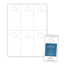 Blanks/USA 2 3/4 x 5 1/2 Digital Polyester Parking Pass Hangers, White, 300/Pack