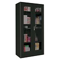 Sandusky Elite 72H Radius Edge Clearview Steel Storage Cabinet with 5 Shelves, Black (ER4V361872-09)