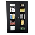 Sandusky See Thru 78H Clearview Steel Storage Cabinet with 5 Shelves, Black (EA4V362478-09)