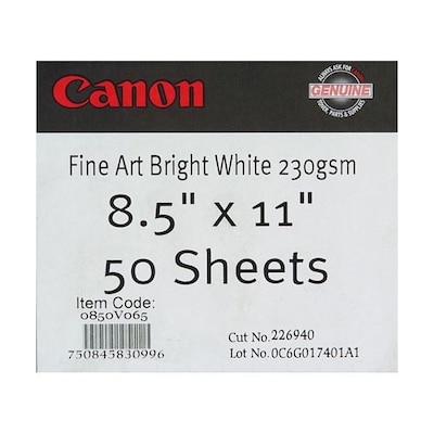 Canon Fine Art Bright White Paper