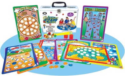 Super Duper Publications Chipper Chat Laminated, Open-Ended Board Game with Magnetic Chips