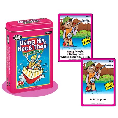 Super Duper® Using His, Her, & Their Fun Deck Cards