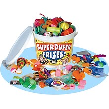 Super Duper Prize Bucket of Motivational Toys & Prizes, 6 3/4 x 5 5/8, Assorted Colors, 150 Pieces
