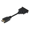 QVS® 1.64 DVI Female to Locking HDMI Male Adaptor; Black
