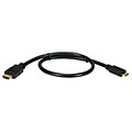 QVS® 1.64 High Speed HDMI Male to Mini HDMI Male With Ethernet Audio/Video Cable; Black
