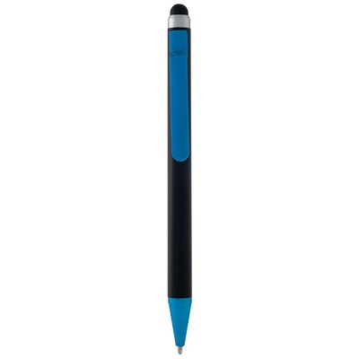 Monteverde S-105 Click Action One-Touch Ballpoint Pen With Top Stylus, Turquoise, 2/Pack (MV36034)
