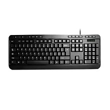 Adesso Multimedia Desktop Wired Keyboard, Black (AKB-132UB)