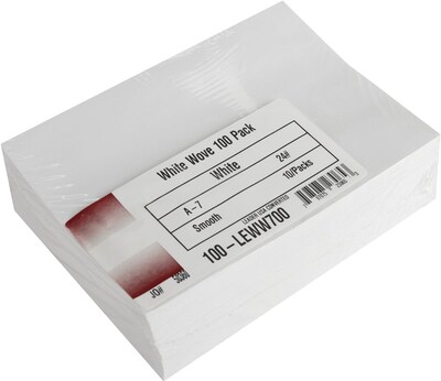 Leader Paper Products A7 Envelopes, White, 100/Pkg