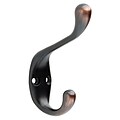 Liberty® Coat and Hat Hook; Bronze With Copper Highlights, 1/Pack