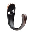 Liberty® Single Prong Robe Hook; Bronze With Copper Highlights, 10/Pack