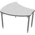 Balt Platinum Legs/Edgeband Large Shapes Desk Without Book Box, Gray Nebula