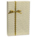 Bags & Bows®Chevron Gold Gift Wrap, 30x417, RL