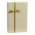 Bags & Bows®Chevron Gold Gift Wrap, 30x100, RL