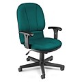 OFM Posture Series Fabric Swivel Task Chair with Arms, Teal, (640-240)