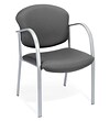 OFMâ„¢ Danbelle Series Fabric Contract Guest/Reception Chair With Waterfall Seat; Graphite