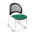 OFM™ Moon Series Fabric Stack Chair With Mesh Back, Shamrock Green