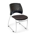 OFM™ Stars Series Fabric Stack Chair With Triple Curve Seat Design, Slate Gray