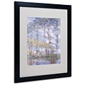 Trademark Fine Art The Poplars 16 x 20 Black Frame Art