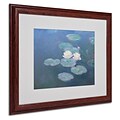 Trademark Fine Art Waterlilies Evening 16 x 20 Wood Frame Art