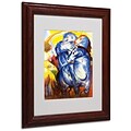 Trademark Fine Art A Tower of Blue Horses 11 x 14 Wood Frame Art