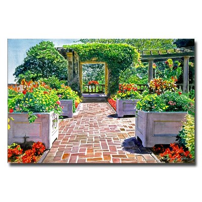 Trademark Fine Art The Beautiful Italian Garden 30 x 47 Canvas Art