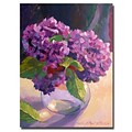 Trademark Fine Art Hydrangea Glass Bowl 24 x 32 Canvas Art