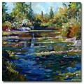 Trademark Fine Art Blooming Lily Pond 24 x 24 Canvas Art