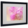Trademark Fine Art Dewy Pink Aster 16 x 20 Black Frame Art