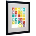 Trademark Fine Art Alpha Bits Rainbow 16 x 20 Black Frame Art