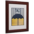 Trademark Fine Art Singing in the Rain 11 x 14 Wood Frame Art