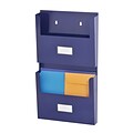 MMF Industries™ STEELMASTER® Soho Collection™ 2-Pocket Organizer With Bracket, Blue