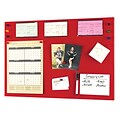 MMF Industries™ STEELMASTER® Soho Collection™ 14(H) x 24(W) Magnetic Board, Red