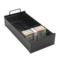 MMF Industries™ STEELMASTER® Currency Tray With Follower Block, Black, 3 3/4H x 7 1/8W x 15D